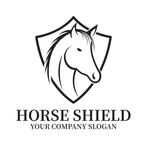 At kalkanı logo tasarım şablonu
