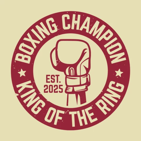 Vintage Boxing Champion Logo Design Template