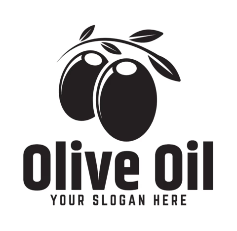 Olive Oil Logo Design Template Black