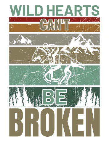 Vintage Adventure Design Template: Wild Hearts Can't Be Broken