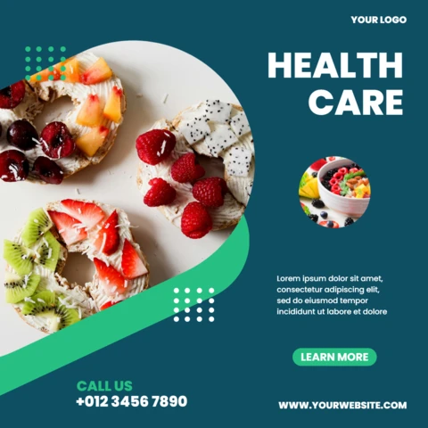 Medical Care Promotional Social Media Post Design Template