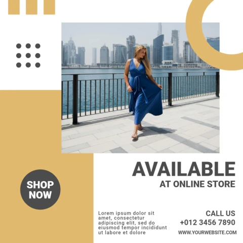Women Fashion Blog Instagram Post Design Template