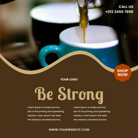 Coffee Shop Instagram Social Media Post Template