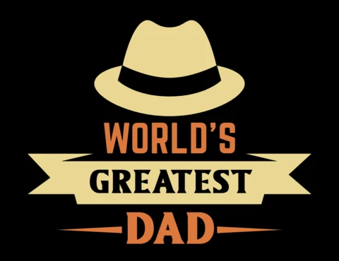 Plantilla de diseño estilo vintage para el día del padre: el mejor padre del mundo