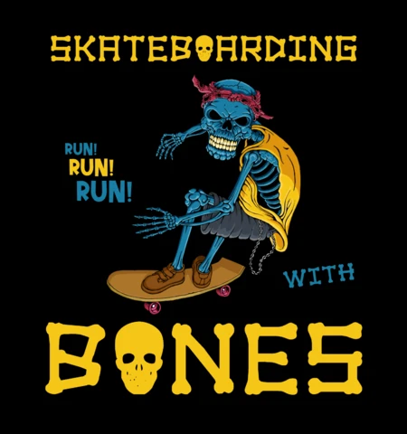 Szablon projektu kości do skateboardingu dla ostrej odzieży