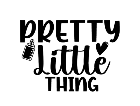 Plantilla de diseño de camiseta para bebé Pretty little thing