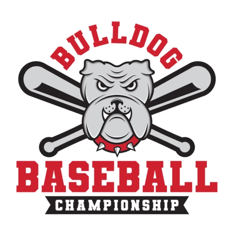 Bulldog Baseball Championship Logo Design Template