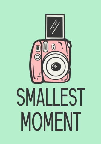 Kleinster Moment mit der Vintage-T-Shirt-Designvorlage der Kamera