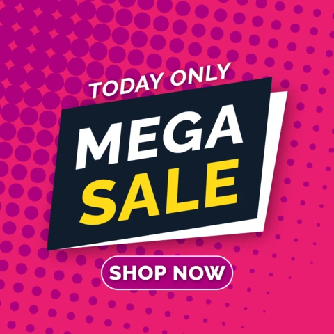 Modelo de design de megavenda editável para promoções somente hoje
