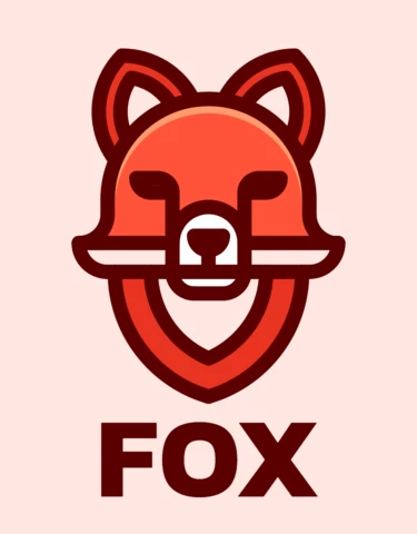 Modello di logo Fox
