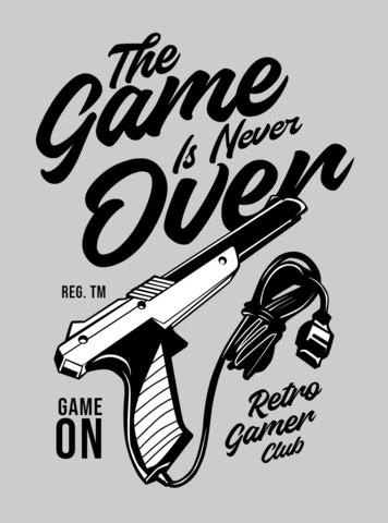 Retro gamer club t-shirt ontwerpsjabloon