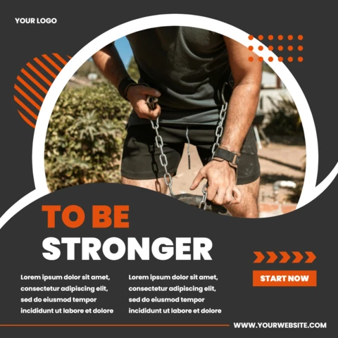 Street Workout Promotional Social Media Post Design Template