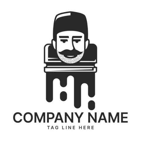 Modèle de conception de logo de sérigraphie