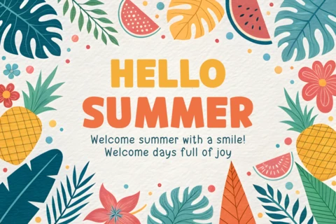 Vibrant Summer Design Template for Joyful Celebrations