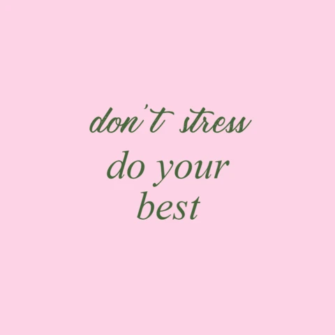 Don't Stress Do Your Best Quote Instagram Post Design Template