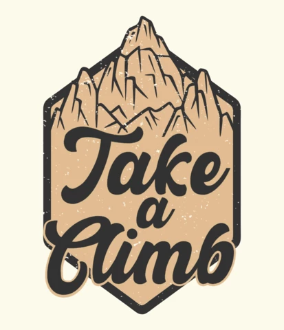 Take A Climb With Mountain Vintage T-shirt Design Template