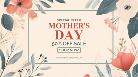Floral Mother's Day Sale Design Template - Special Offer Banner