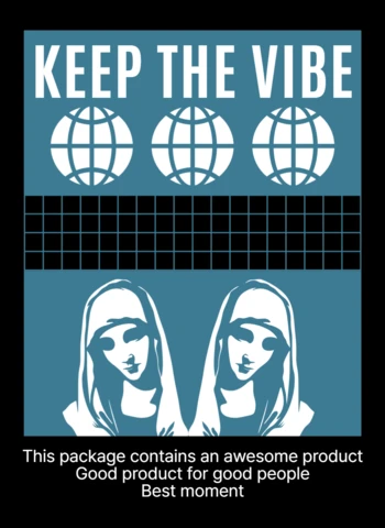 Vibe Keepers Graphic Design Template for Apparel and Merchandising