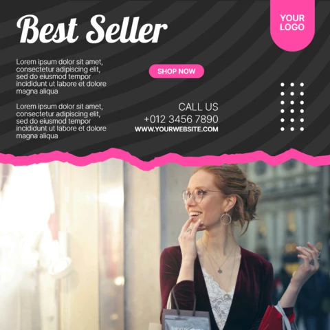 Fashion Outfit Best Seller Social Media Post Design Template