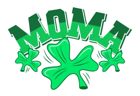 Modèle de design de trèfle vert pour t-shirts pour la Saint-Patrick.