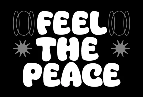 Feel The Peace Typography Design Template for T-Shirt Printing