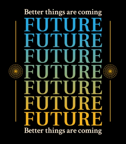 Template di design tipografico colorato per poster motivazionali