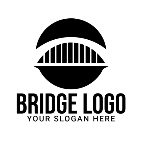 Modelo de design de logotipo de ponte moderna