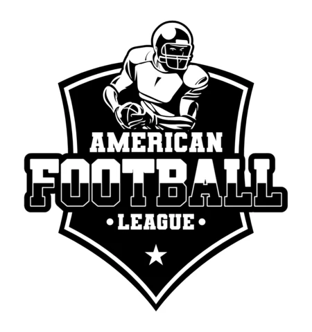 American Football League Badge Logo Design Template