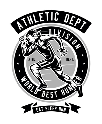 World Best Runner Athletic T-shirt Design Template