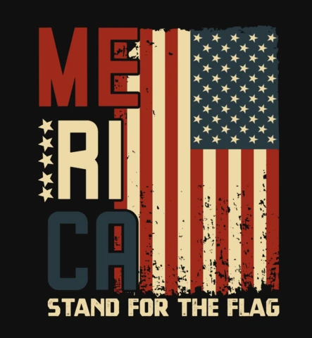America Stand For The Flag Vintage T-Shirt Design