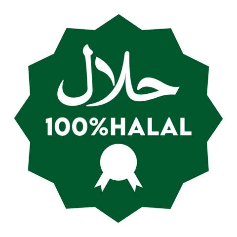 Modèle de logo pour la nourriture halal