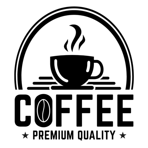Modèle de logo de magasin de café de première qualité