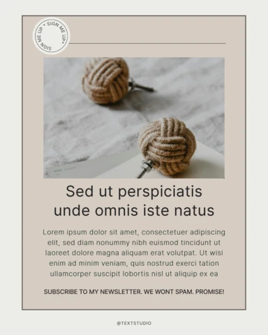 Plantilla de diseño de post de instagram para promoción de boletines