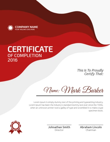 Abstract Modern Professional Corporate Certificate Post Design Template