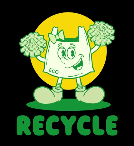 Modelo de design de camiseta Eco cheer recycle para um amanhã mais verde