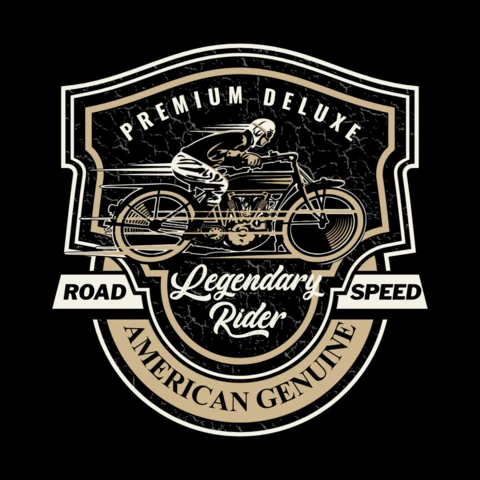 American Legendary Rider T-shirt Design Template