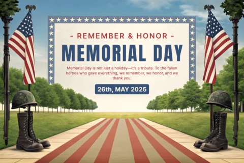 Patriotic Memorial Day Design Template for Honoring Heroes