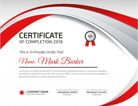 Abstract Modern Corporate Certificate Post Design Template