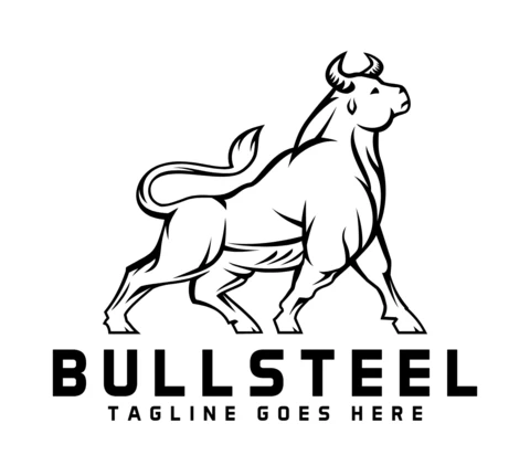 Szablon projektu logo Bull Steel