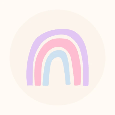 Regenbogen-Cover-Designvorlage für Instagram-Story-Highlights