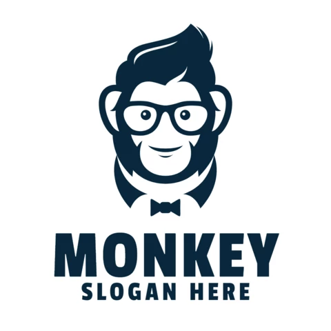 Modello di progettazione del logo della scimmia