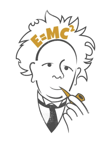 Modèle de t-shirt minimaliste albert einstein