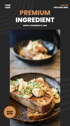 Modern Black Instagram Story Post Design Template