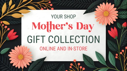 Floral Mother's Day Gift Collection Template - Editable Design for Online and In-Store Promotion
