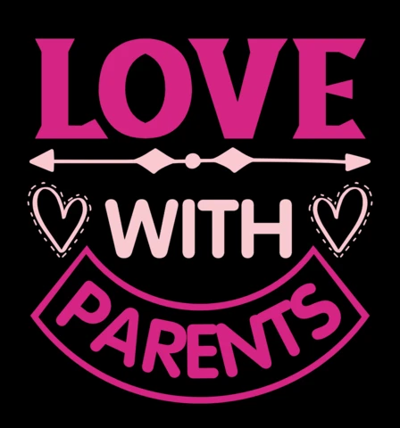 Editable Love with Parents Design Template in Bold Graphic Style