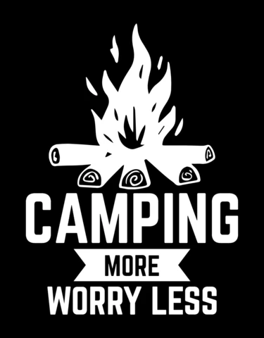 Camping More Worry Less T-Shirt Design Template