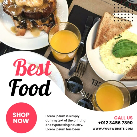 Szablon posta na Instagramie w stylu restauracji surfingowej