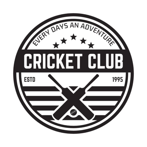 Cricket Club Tournament Sports Logo Design Template