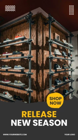 Sneakers Sale Banner Social Media Story Post Design Template
