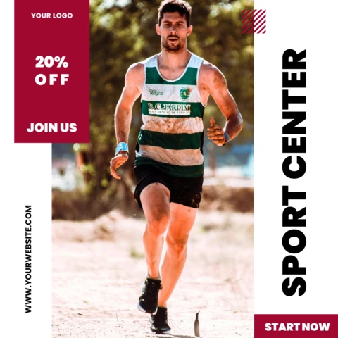 Running Training Social Media Post Design Template